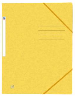 Oxford top file+ elasticated 3-flap folder a4 yellow filmx10