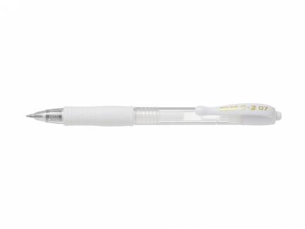 Gelpen m/klik G-2 0,7 pastel hvid