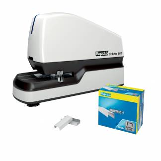 Hæftemaskine elektrisk Optima 60E t/60ark hvid