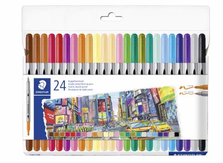 STAEDTLER Fiberpen tusser dobbelt ass (24)