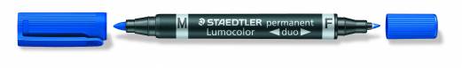 Staedtler Lumocolor Duo 348 marker med dobbelt spids i farven blå 