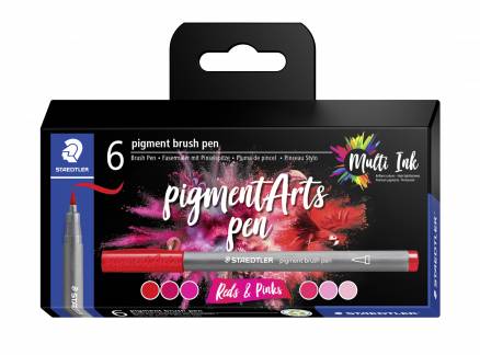 Brush pen Pigment Arts ass r&oslash;d/pink (6)
