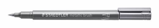 Marker brush Metallic 1-6mm s&oslash;lv