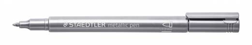 Marker Metallic 1-2mm sølv