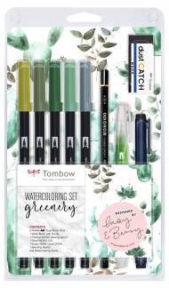Tombow Marker ABT Dual Brush s&aelig;t Greenery (9)