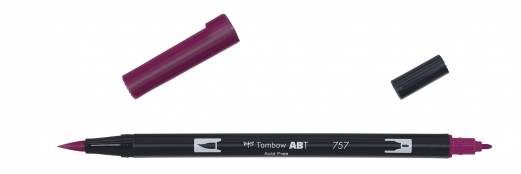 Tombow Marker ABT Dual Brush 757 port red