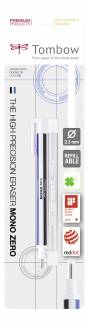 Tombow Viskel&aelig;der pen MONO Zero &oslash;2,3mm hvid blister