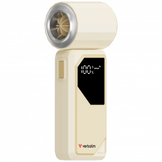 VERBATIM CoolnGo AirJet Handheld Fan White/Silver