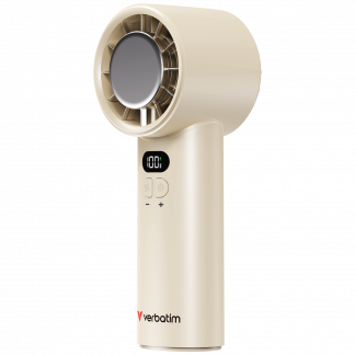 VERBATIM CoolnGo IceTouch Handheld Fan White/Silver&nbsp;