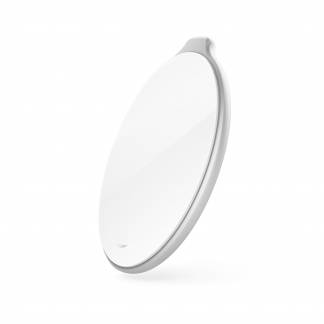 Aura - The Wireless Charging Pad, Glass White/Silver