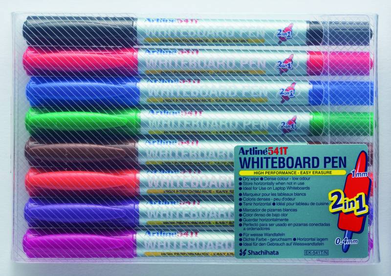 Whiteboard Marker Artline 541T 2-i-1 8-s&aelig;t