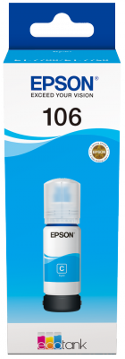Epson 106 Cyan 1900 fotos Bl&aelig;kbeholder C13T00R240