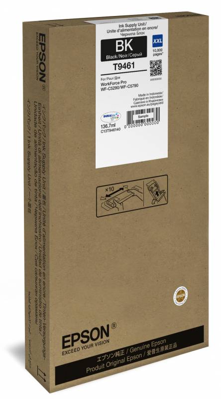 Epson T9461 Sort 10000 sider Bl&aelig;k C13T946140