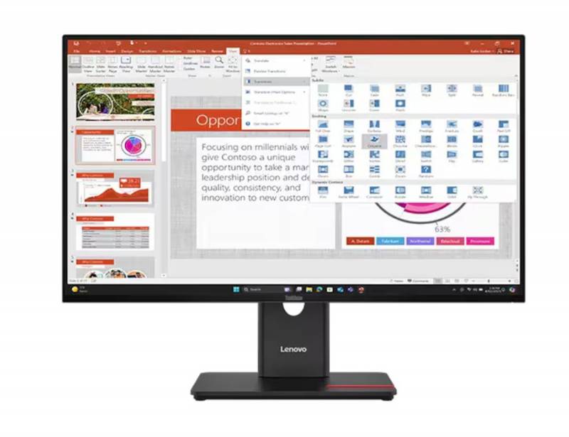 Lenovo ThinkVision T27-40 27 IPS 1920 x 1080 (Full HD) VGA (HD-15) HDMI DisplayPort 120Hz