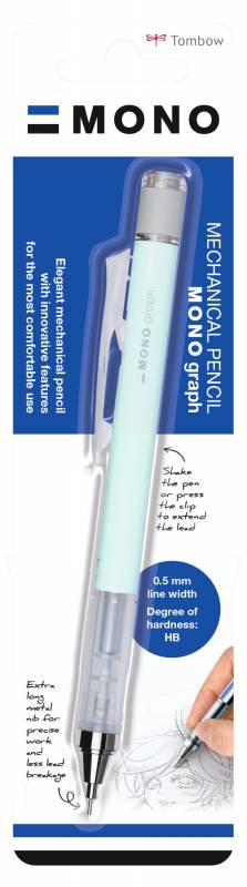 Tombow Stiftblyant MONO graph 0,5 pastel gr&oslash;n blister
