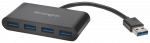 Kensington UH4000 USB 3.0 4-Port Hub, Black 