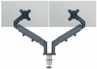 Monitor Arm Ergo Space Saving Dual, Dark Grey