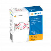 Herma etiket tal 0-999 dobbel 10x22 r?d (2x1000)