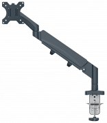 Monitor Arm Ergo Space Saving Single, Dark Grey