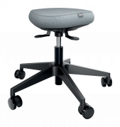 Siddestol Active Ergo Comfort m/hjul sæde grå 