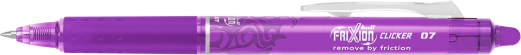 Kuglepen Pilot FriXion Clicker lilla medium 0,7mm
