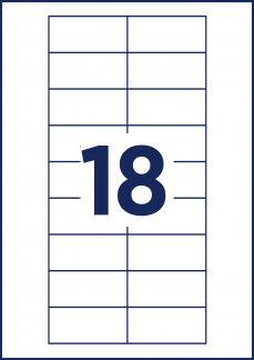 Indstik t/navneskilte printbare 65x30mm (180) DPC6530A-10