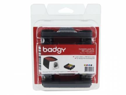 Badgy consumables pack for 100 color prints incl. cards