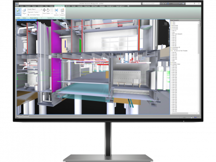 24'' HP Monitor Z24u G3 WXGA USB-C, Black/Silver