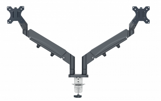 Monitor Arm Ergo Space Saving Dual, Dark Grey