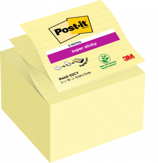 3M Post-It SS Z-fold 101x101mm lin. gul