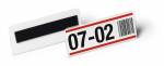 Lagerlomme/etiketholder med magnet hard cover 100x38mm 