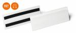 Lagerlomme/etiketholder m/magnet hard cover 1/2 A5 210x74mm 