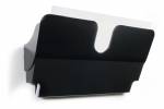 Brochureholder flexiplus A4 liggende 1 rum sort magnetisk