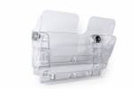 Brochureholder flexiplus A4 liggende 2 rum klar magnetisk