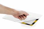 Skilt&nbsp;DURAFRAME&reg;&nbsp;Security A4&nbsp;m/gul/sort&nbsp;ramme&nbsp;2stk/pak 