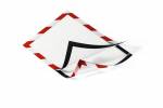 Skilt&nbsp;DURAFRAME&reg;&nbsp;Security A4&nbsp;m/r&oslash;d/hvid&nbsp;ramme&nbsp;2stk/pak 