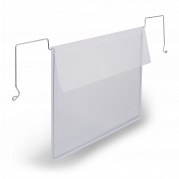 Lagerlomme med wirebeslag A4 tværformat klar PP 50 stk. 