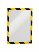 Skilt DURAFRAME® Security A4 m/gul/sort ramme 2stk/pak