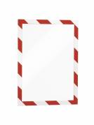 Skilt DURAFRAME® Security A4 m/rød/hvid ramme 2stk/pak