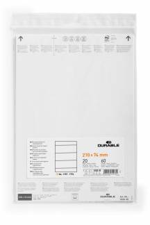Indstiksark til lagerlommer 210 x 74 mm. til lagerm&aelig;rkning.