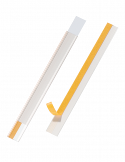 Hyldeforkant scanfix 200x20 mm selvklæbende åben i toppen og siden. 5 stk. 