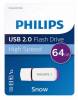 Philips FM64FD70B Snow edition 2.0 64GB USB 2.0 USB stick Lilla Hvid