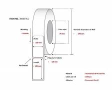 Label 102x102 mm, Core 76, 