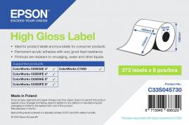 Epson Pressestempel sk&aelig;reetikette 105 x 210 mm 273etikette(r) C33S045730