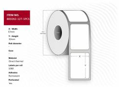  Label 57 x 32 mm. White. 