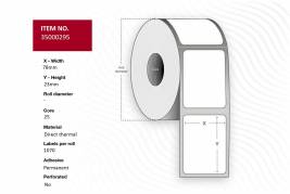  Label 78x23 - Core 25. White. 