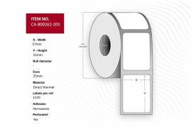  Label 57 x 51mm, Core 25mm, 