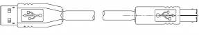KIT USB I-F CBL 6FT A-B GRAY
