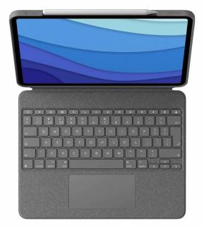 Logitech Combo Touch Tastatur og folio-kasse 16-niveau Kabling UK Apple 12.9-inch iPad Pro (5. generation)