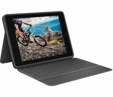 Logitech Rugged Folio Tastatur og folio-kasse Kabling Schweizisk Apple 10.2-inch iPad (7. generation, 8. generation, 9. generation)